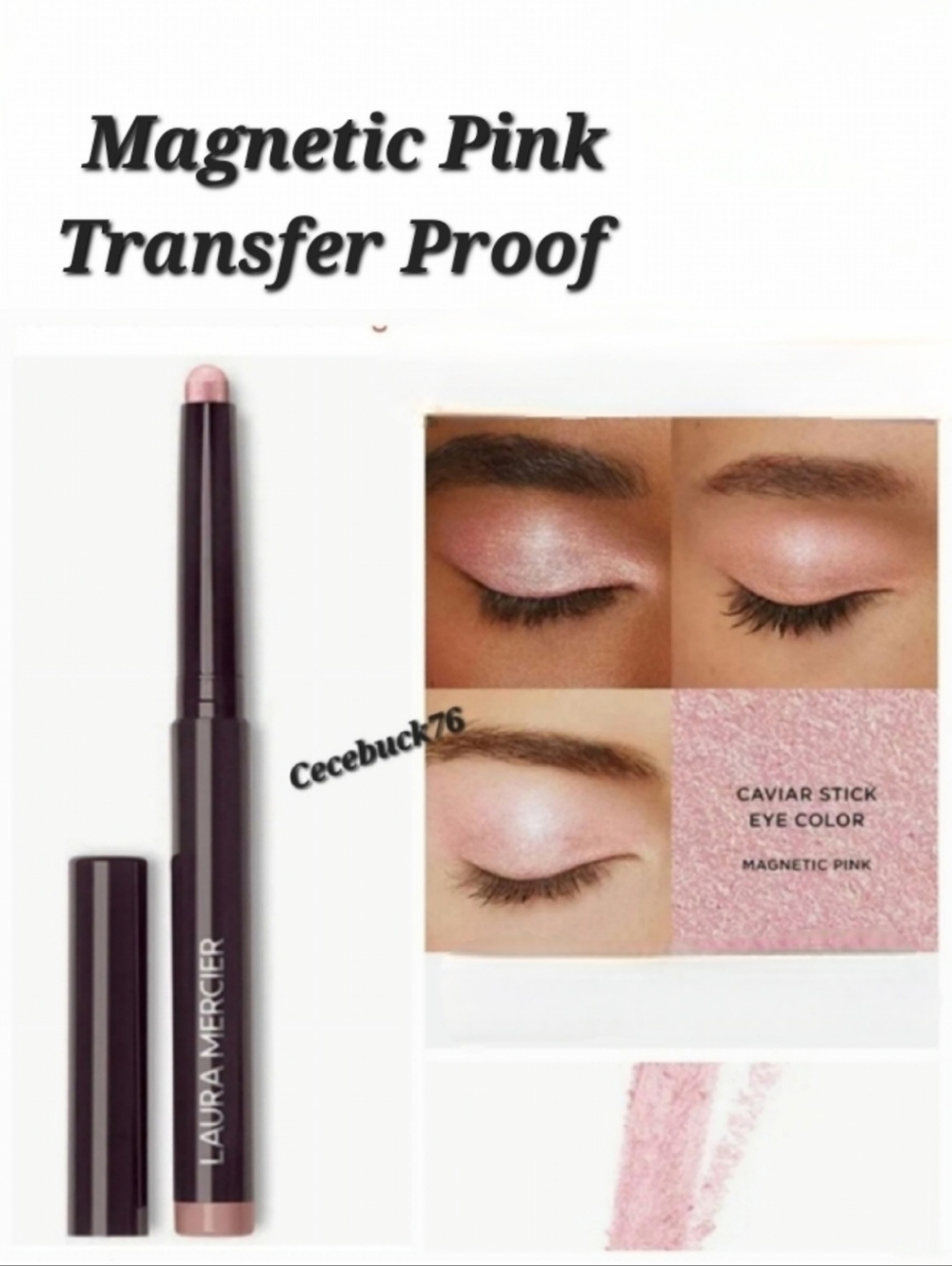 🌺Laura Mercier Magnetic Pink Caviar Stick Cream Eyeshadow Transfer Proof